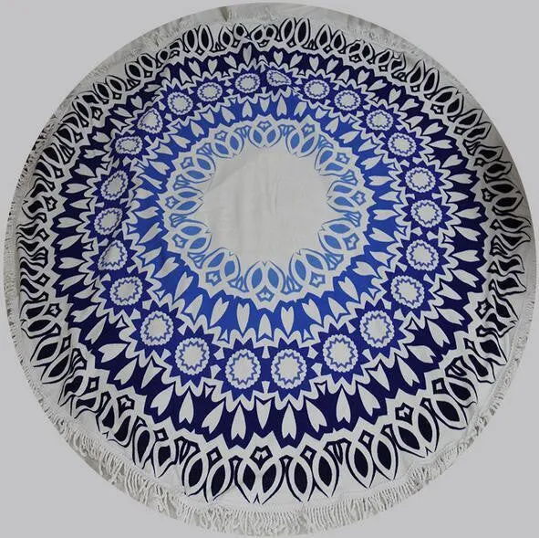 150 CM Geometric Printed Round Yoga Towel