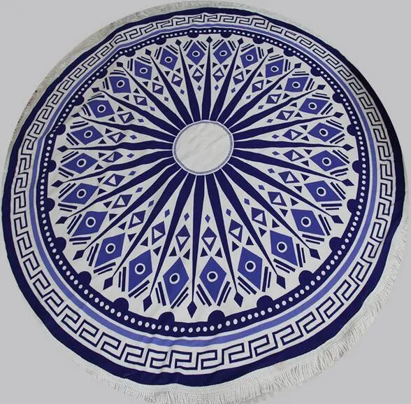 150 CM Geometric Printed Round Yoga Towel