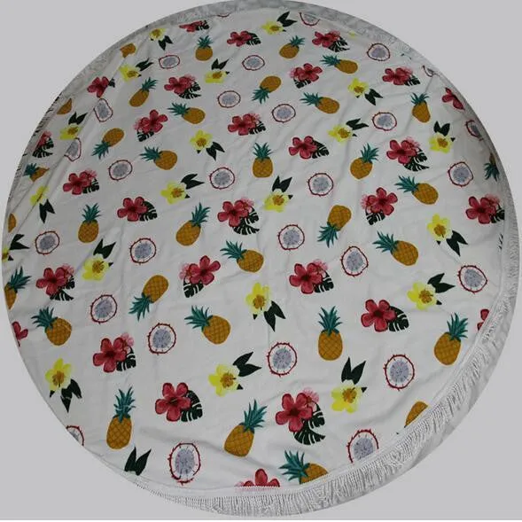 150 CM Geometric Printed Round Yoga Towel