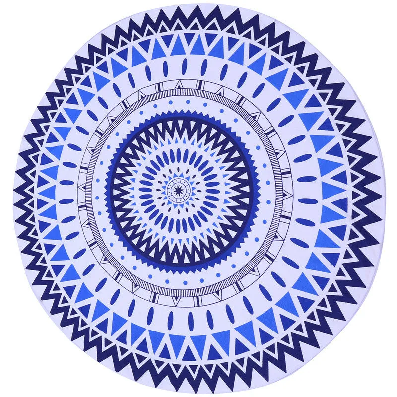 150 CM Geometric Printed Round Yoga Towel