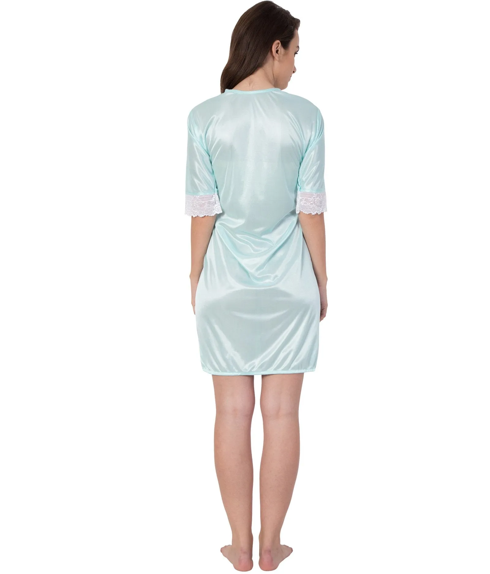 American-Elm Hot Women robe Silk Satin Robes Wedding Bridesmaid Solid robe
