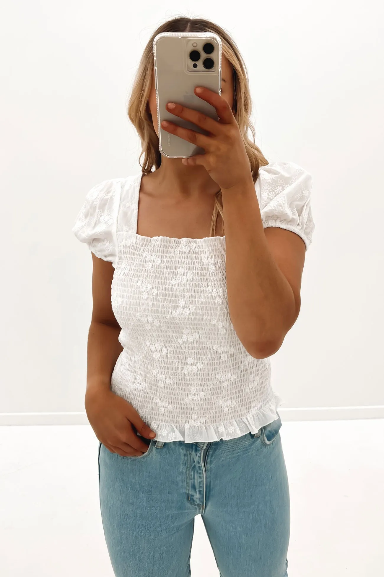 Asher Top White
