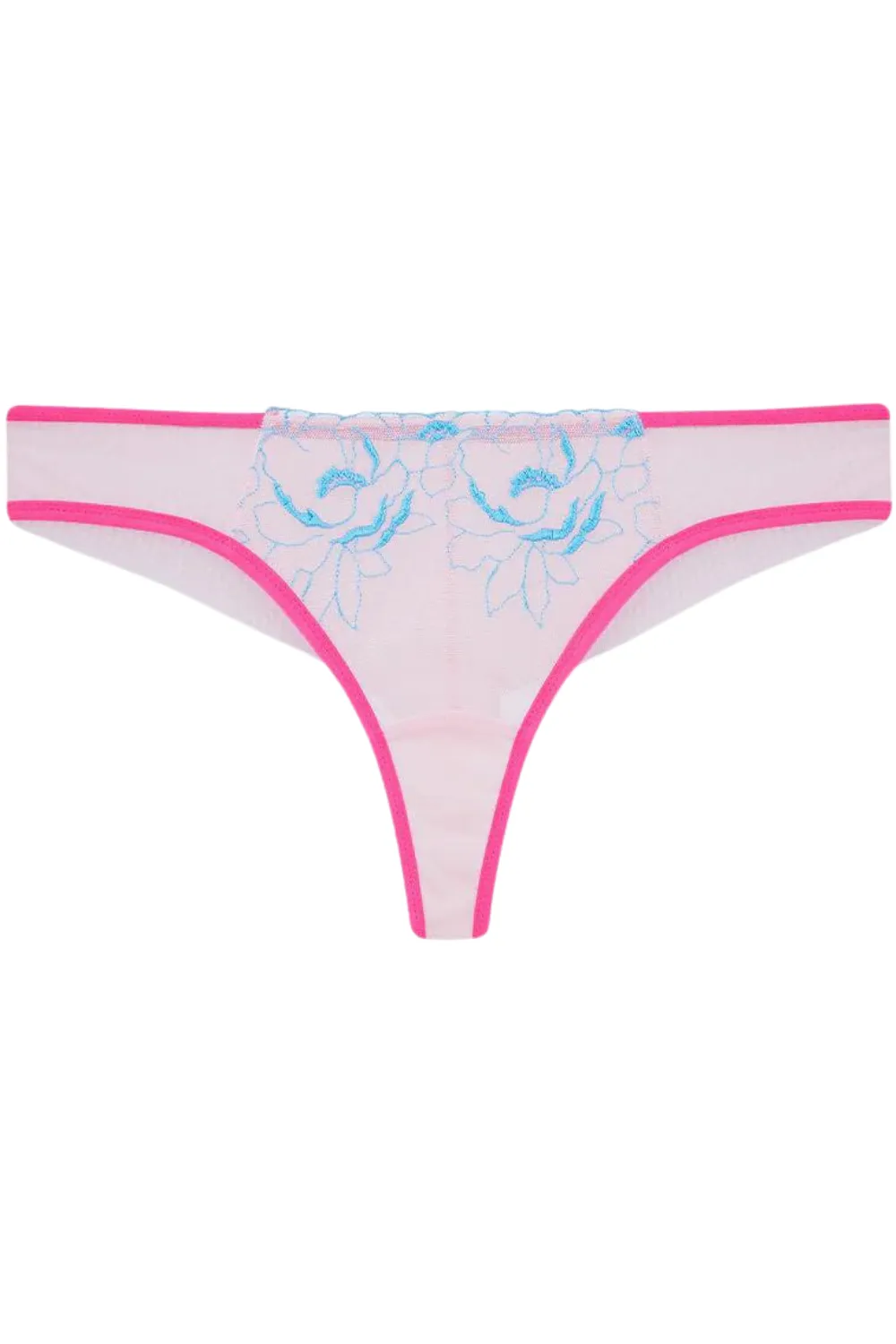 Audrey Floral Embroidery Knicker in Light Pink