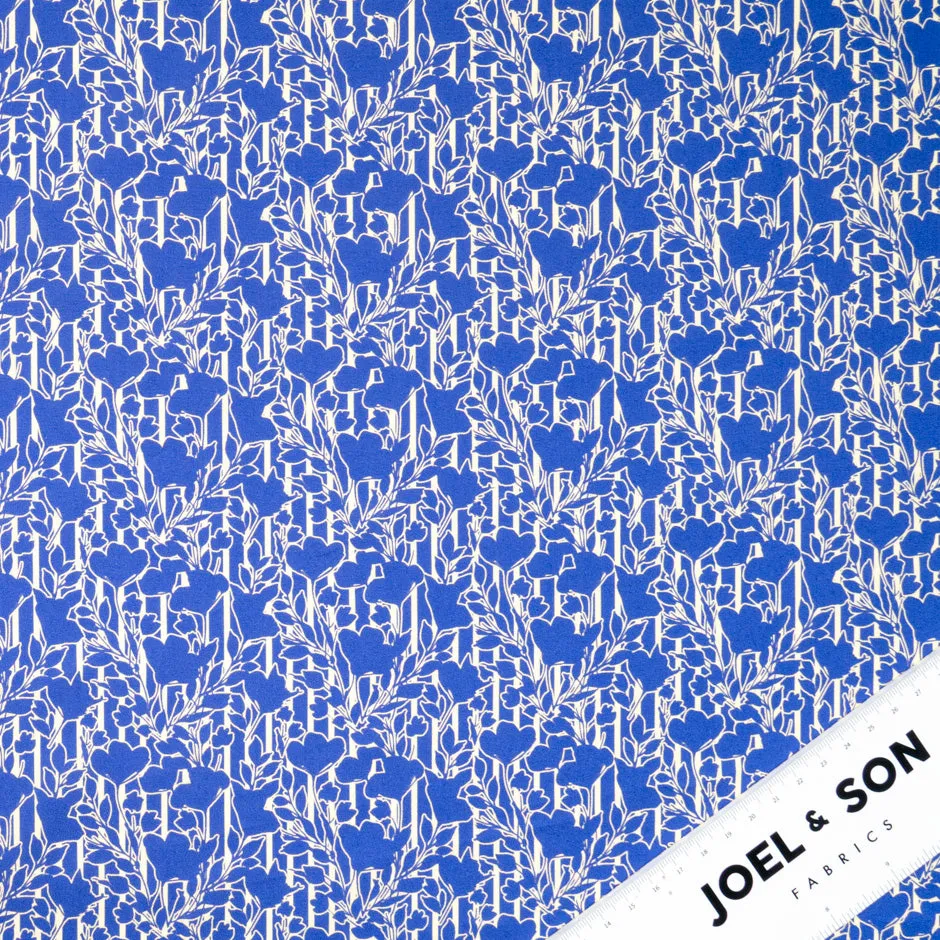 Blue & Yellow Floral Printed Superfine Cotton