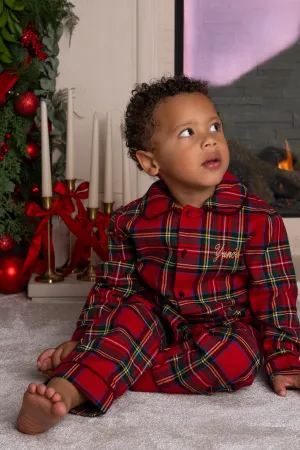 Boys Personalised Tartan Luxury Cotton Pants set