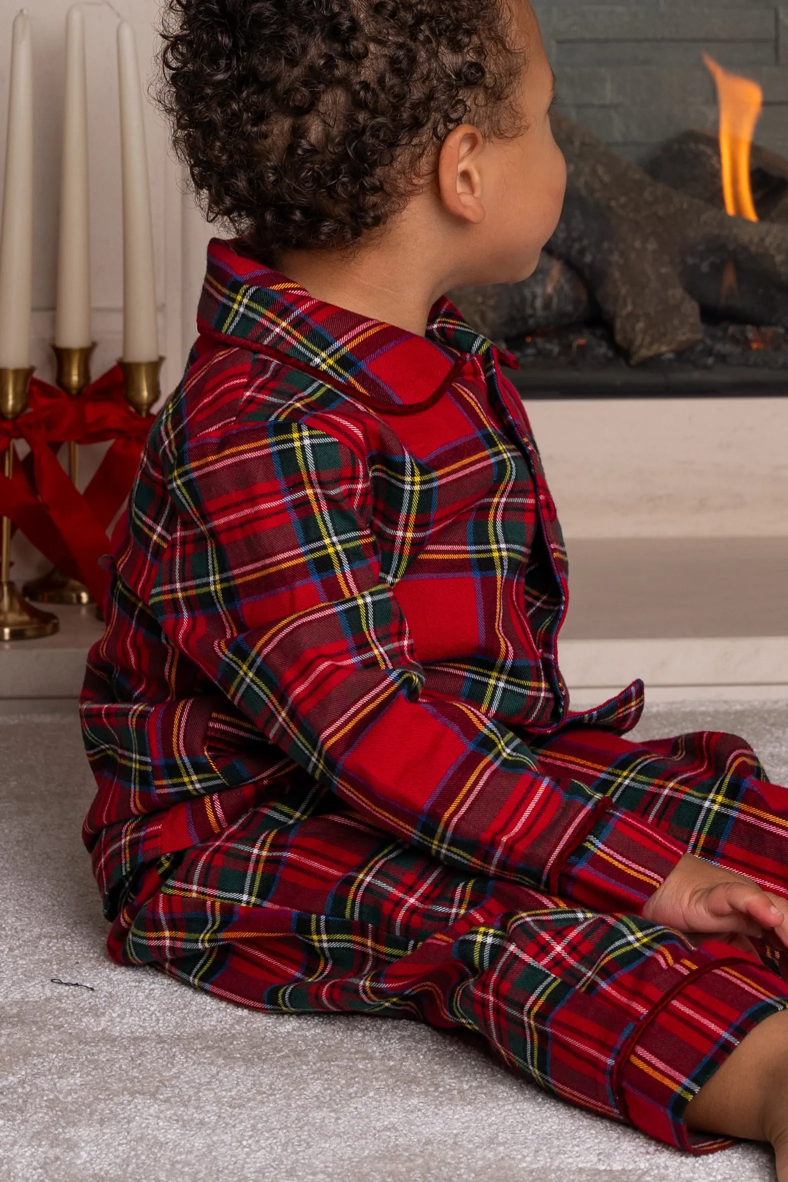 Boys Personalised Tartan Luxury Cotton Pants set