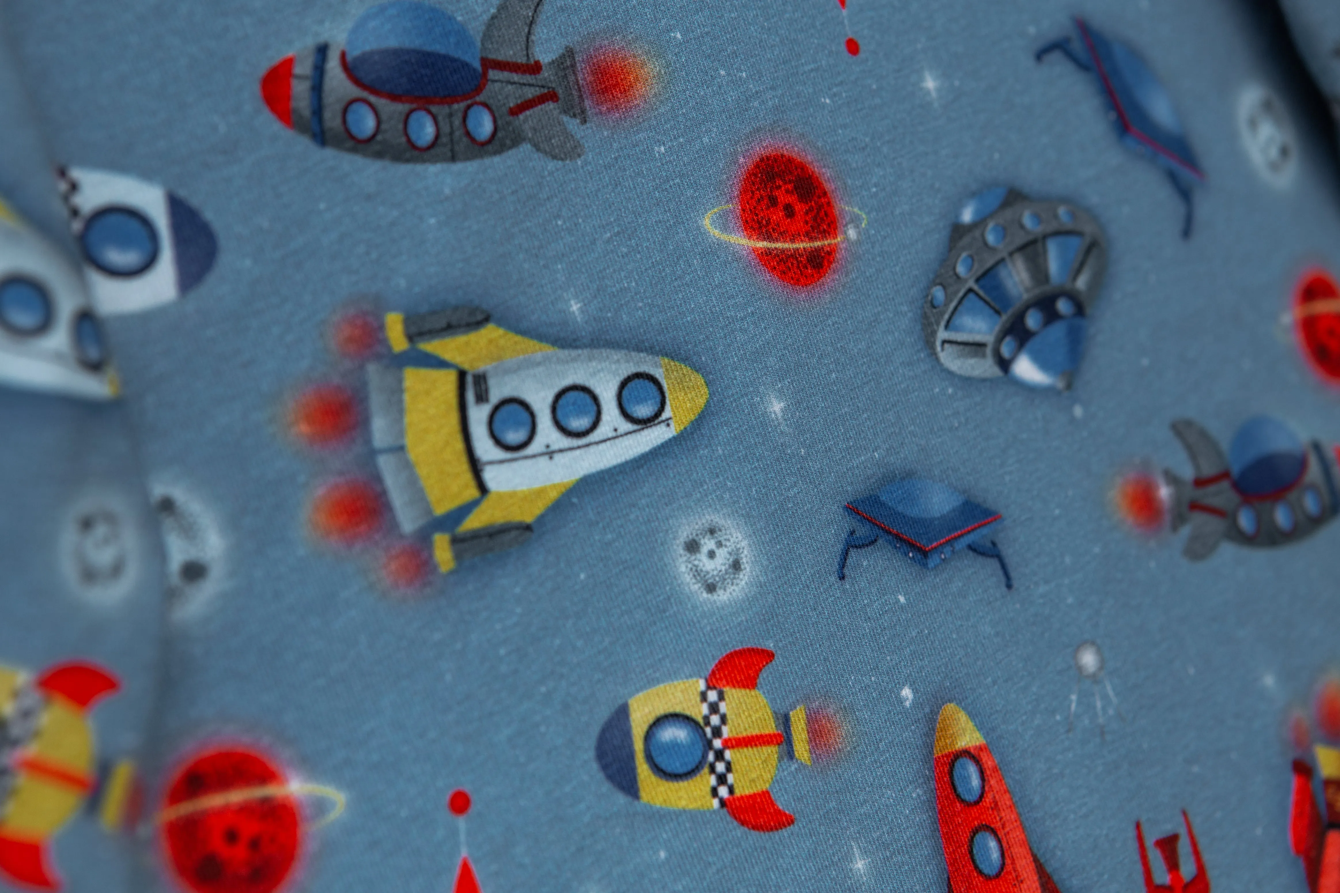 CHRIS - BOYS' PYJAMA SET IN SPACESHIPS PRINT