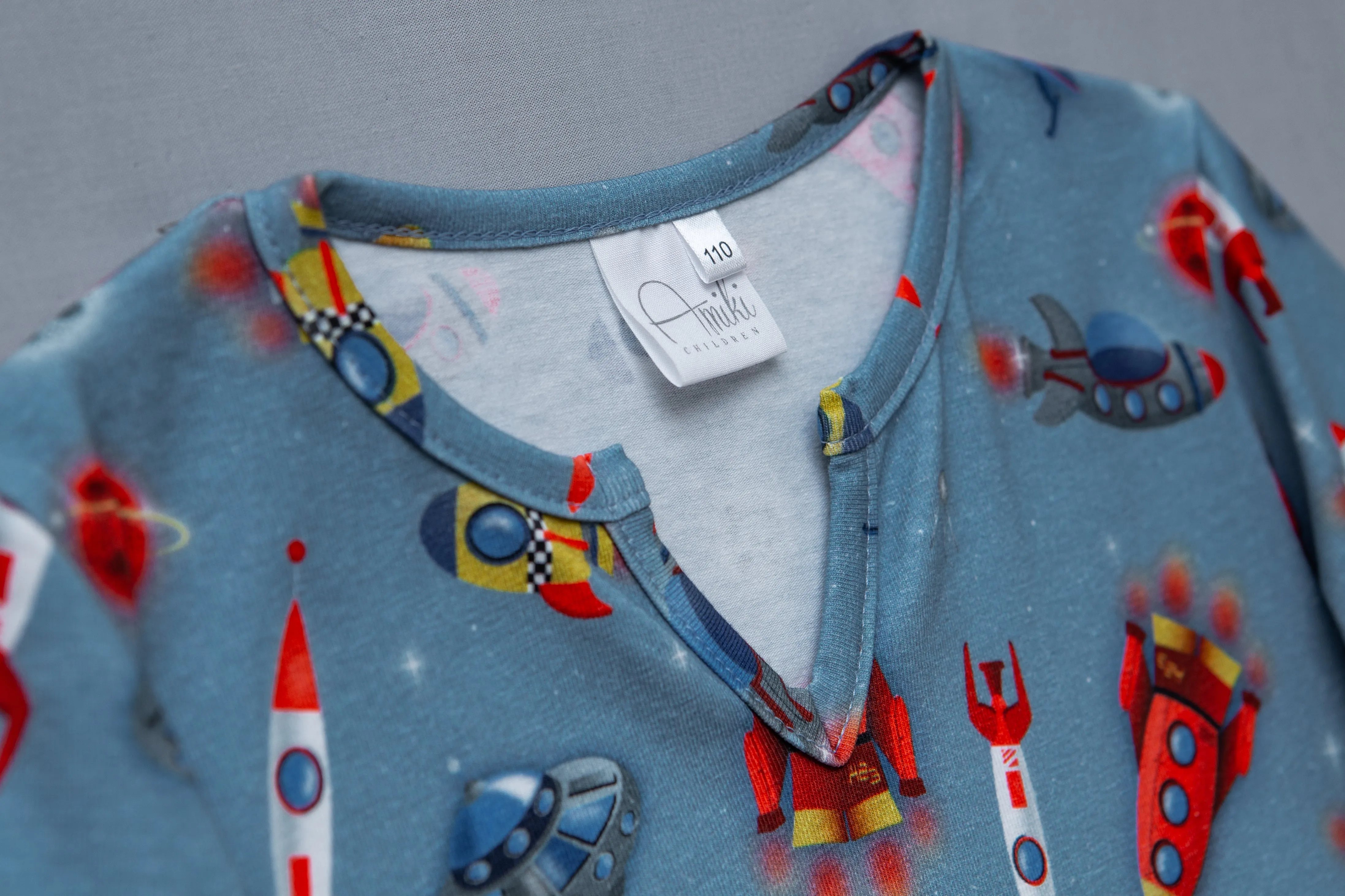 CHRIS - BOYS' PYJAMA SET IN SPACESHIPS PRINT