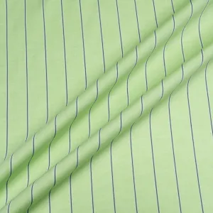 Dark Blue Striped Apple Green Pure Cotton
