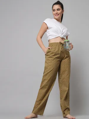 Ditsy print Pyjama - Khakhi Green