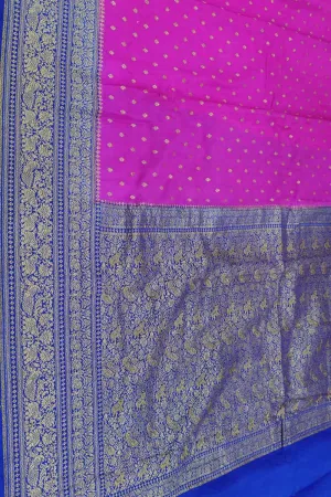 Elegant Pink Banarasi Crepe Silk Saree