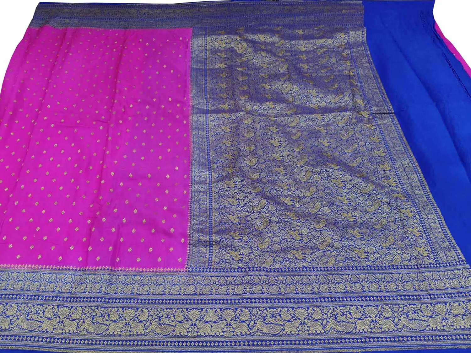 Elegant Pink Banarasi Crepe Silk Saree