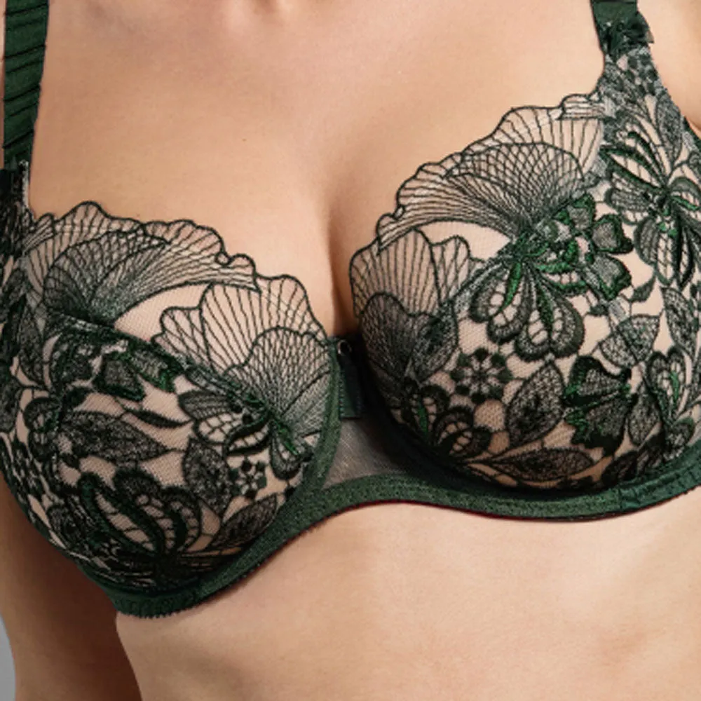 Empreinte 'Agathe' Fougere (Forest Green) Low-Necked Bra