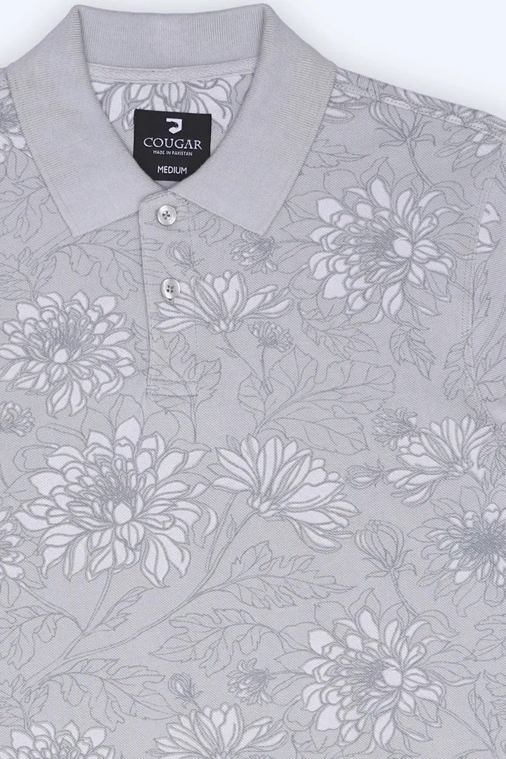 Floral Printed Polo