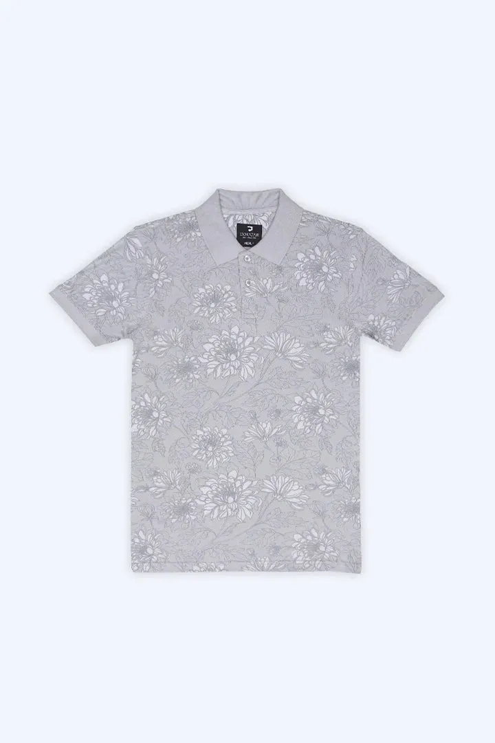 Floral Printed Polo