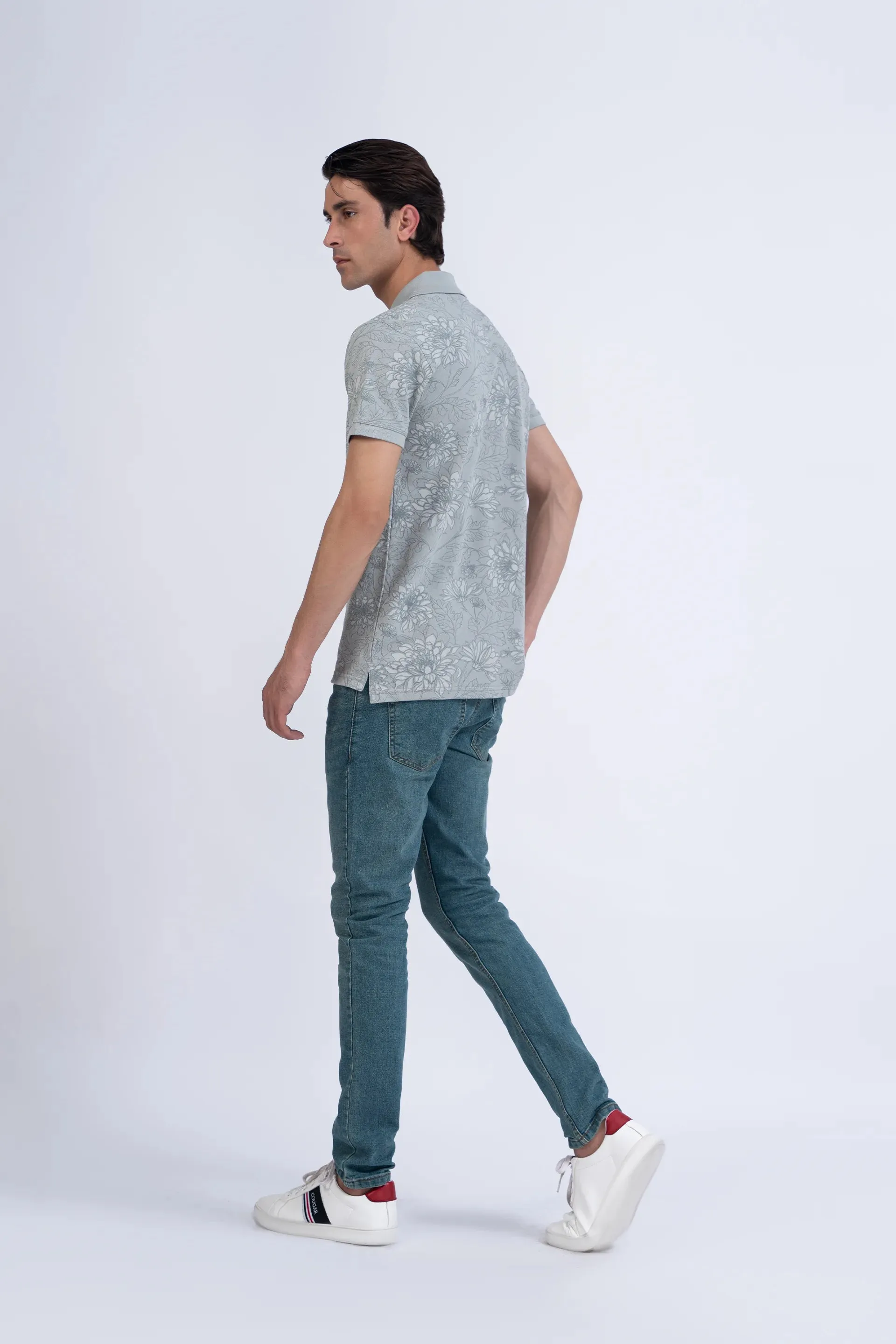 Floral Printed Polo