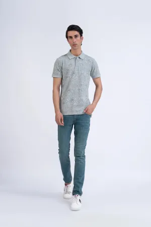 Floral Printed Polo