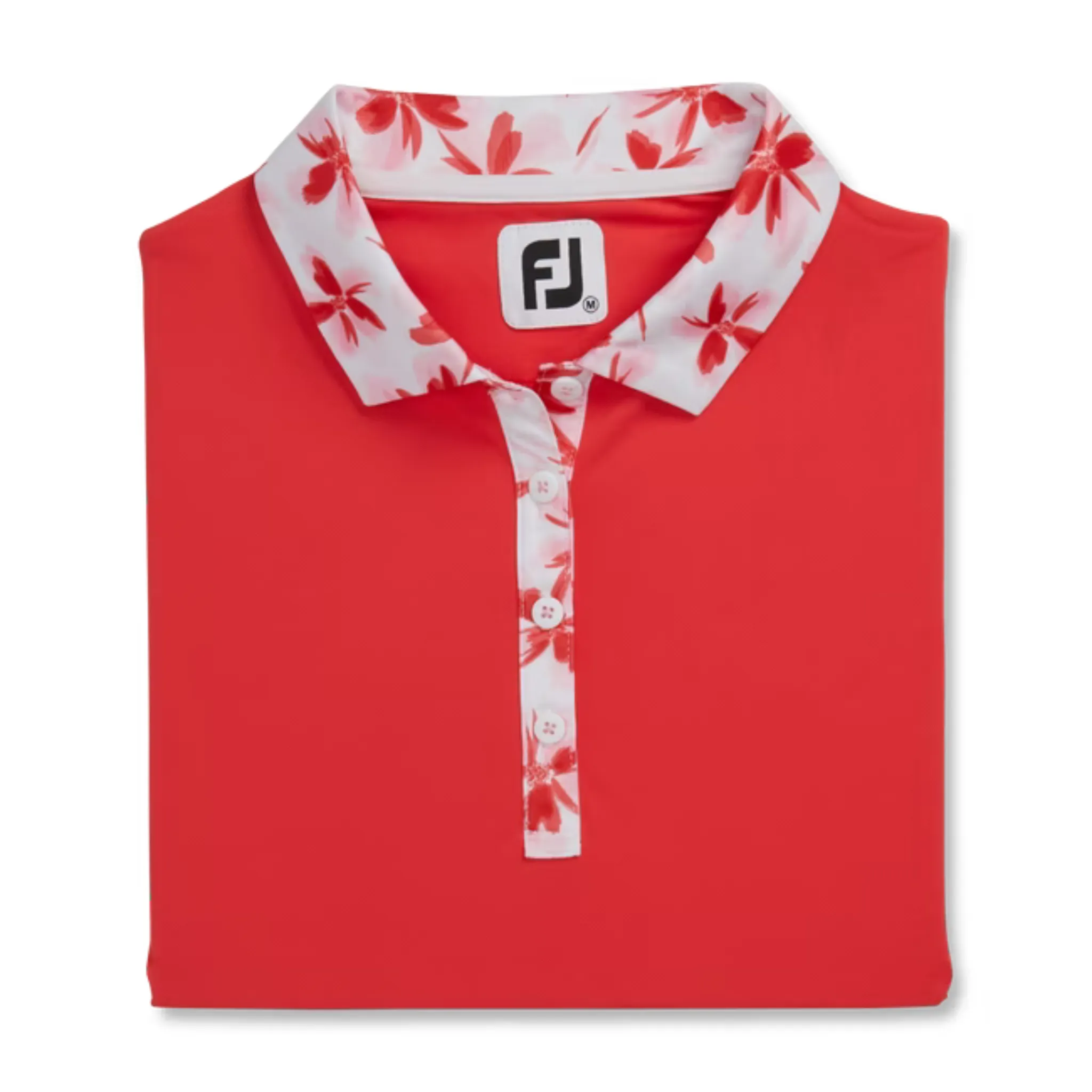 FootJoy Floral Trim Short Sleeve Womens Polo