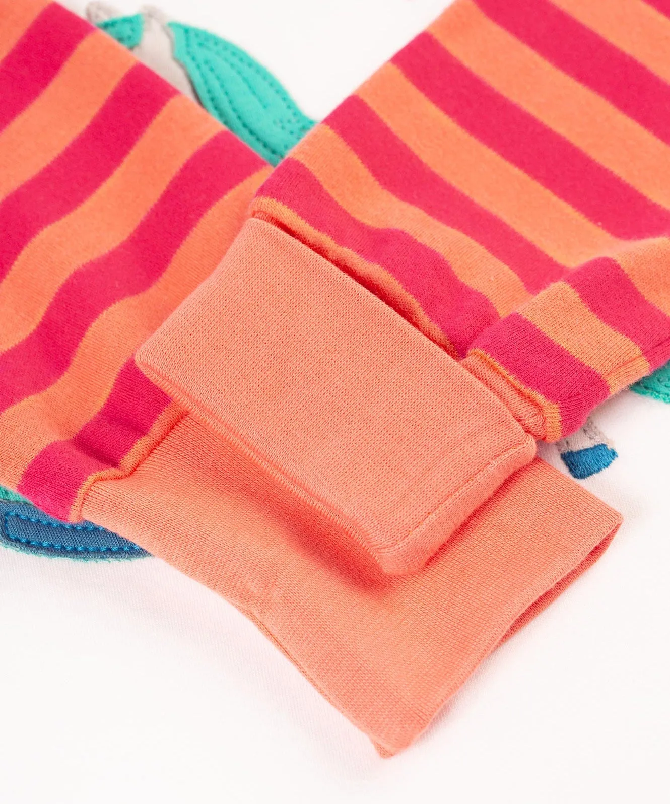 Frugi Jamie Jim Jams - Cantaloupe Stripe/Horse