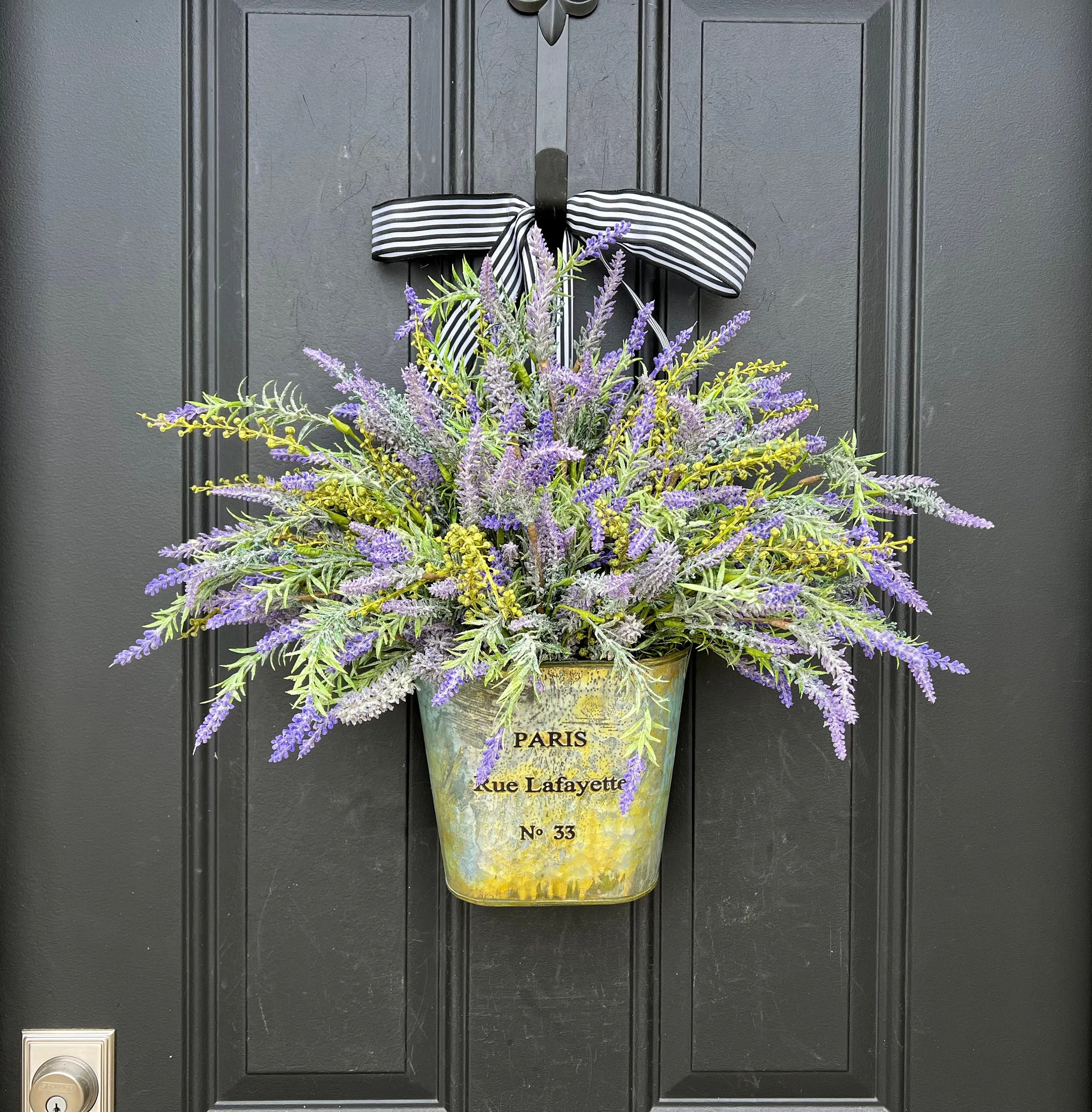 Lavender Bliss French Basket Wreath
