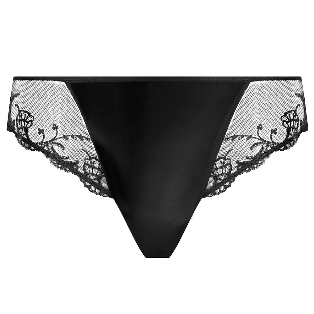 Lise Charmel 'Splendeur Soie' Black Silk Fancy Brief