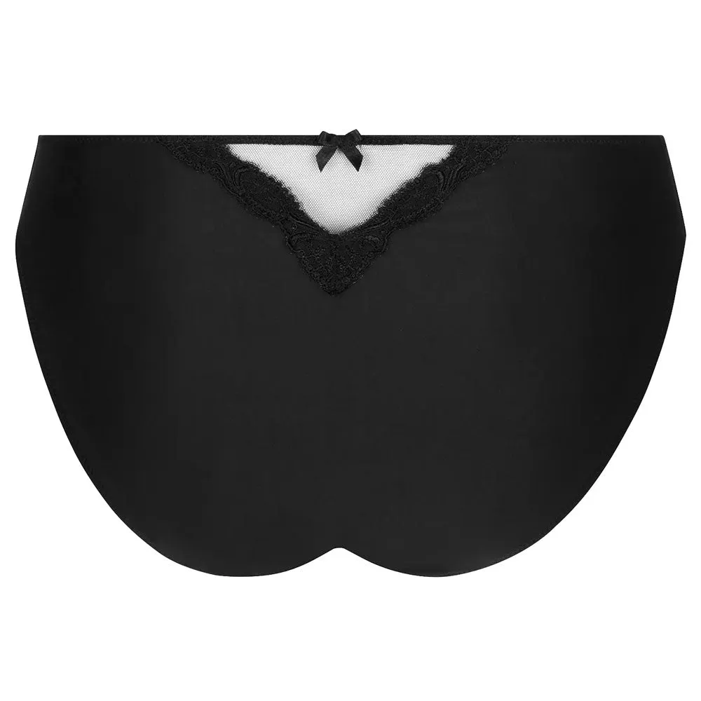 Lise Charmel 'Splendeur Soie' Black Silk Fancy Brief