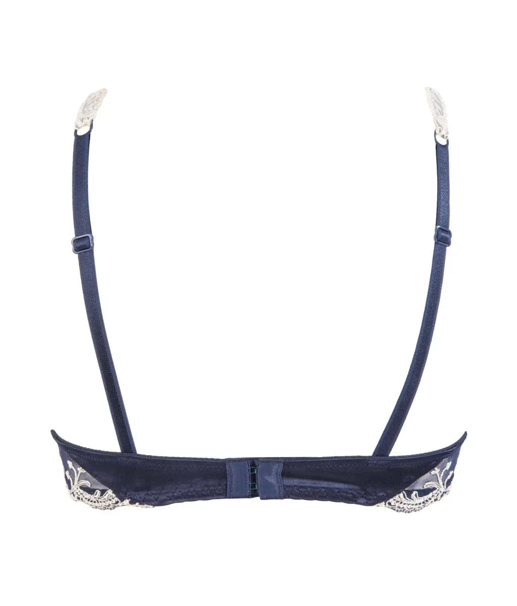 Lise Charmel 'Splendeur Soie' Navy Blue Silk Full Cup Bra
