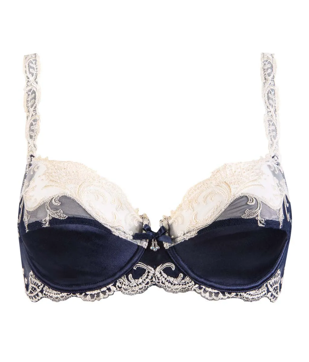 Lise Charmel 'Splendeur Soie' Navy Blue Silk Full Cup Bra