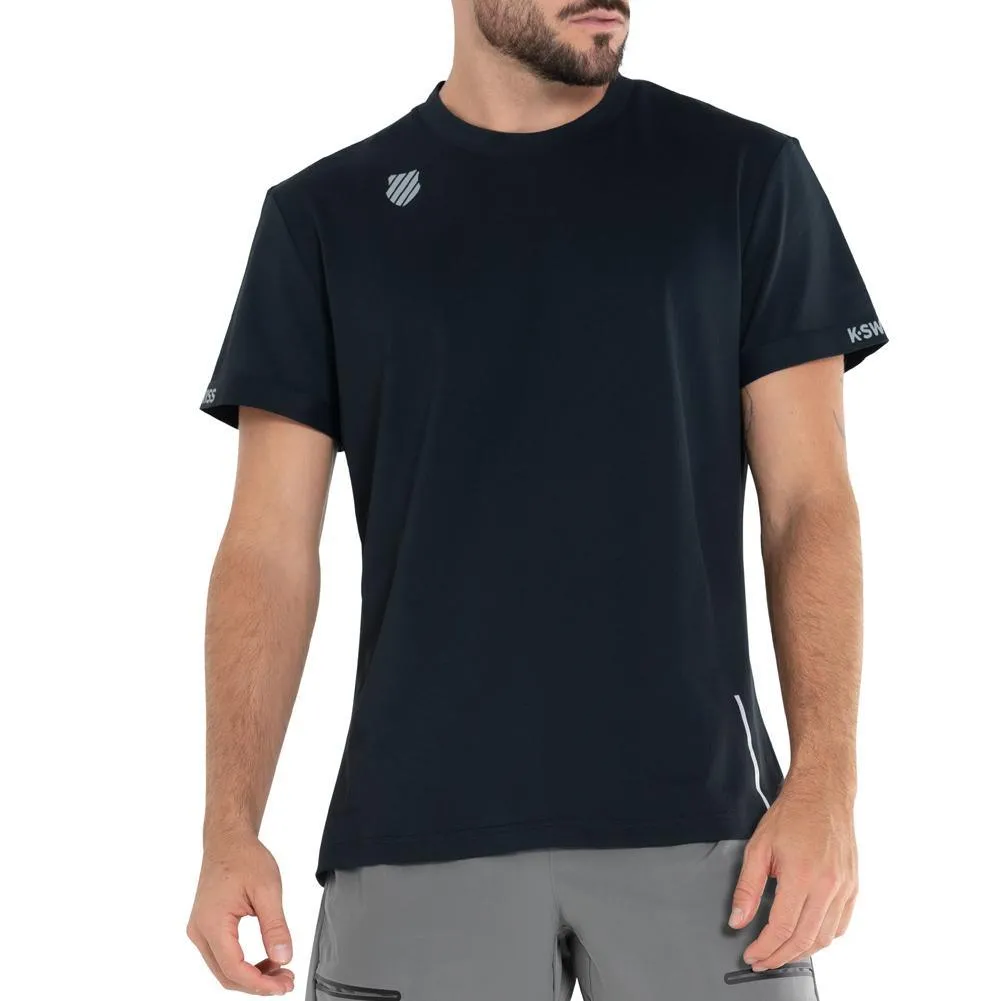 Men's Tech Pique Tennis Crew Black