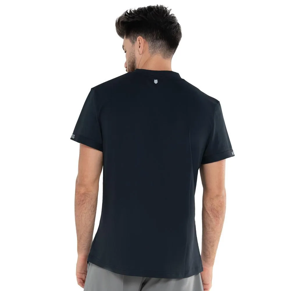 Men's Tech Pique Tennis Crew Black