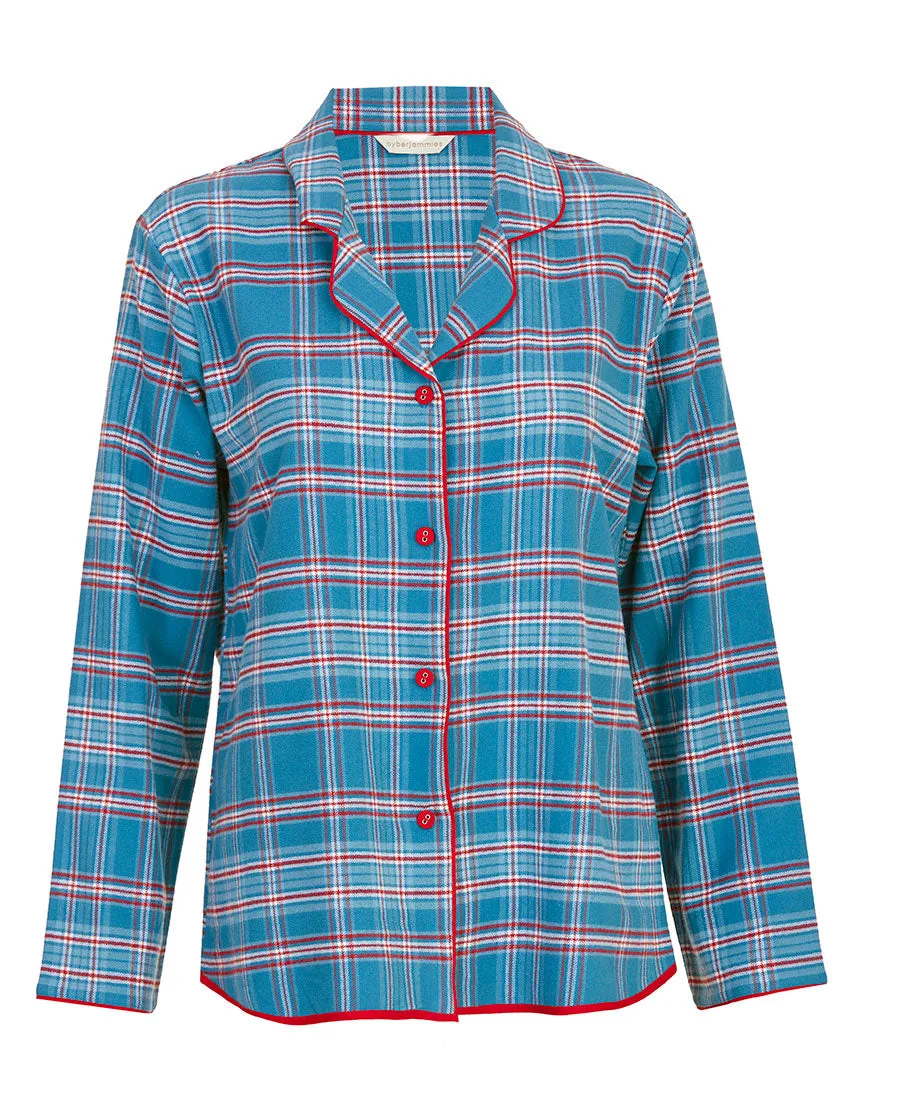 Montana Womens Brushed Check Pyjama Top