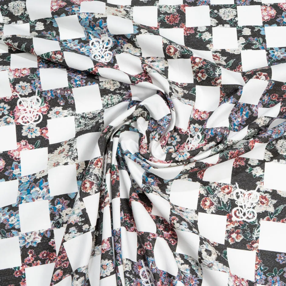 Multi Floral Checkered Pure Cotton
