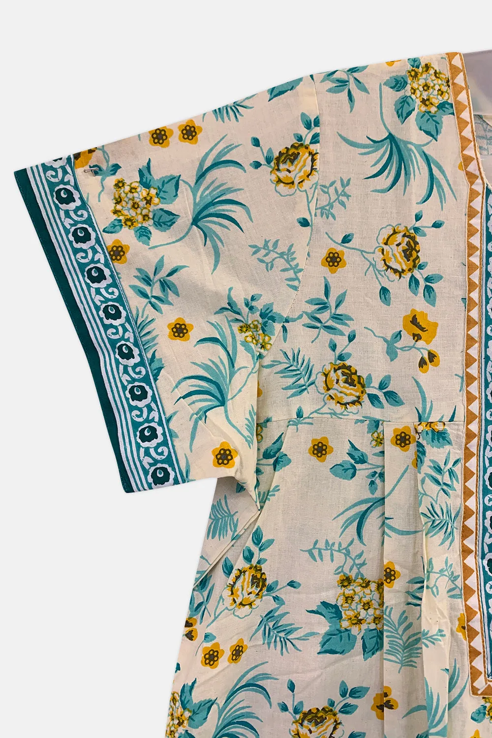 Naidu Hall Round Neck Half Sleeve Pull-On Nighty - Sea Green - NT28