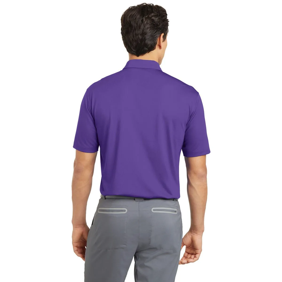 Nike Men's Court Purple Dri-FIT Short Sleeve Vertical Mesh Polo