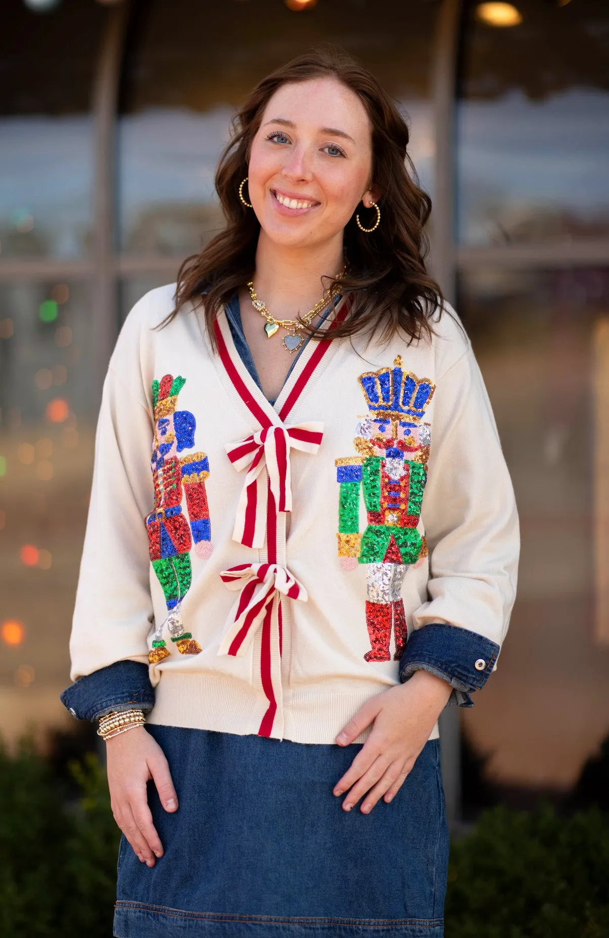 Nutcracker Bows Cardigan