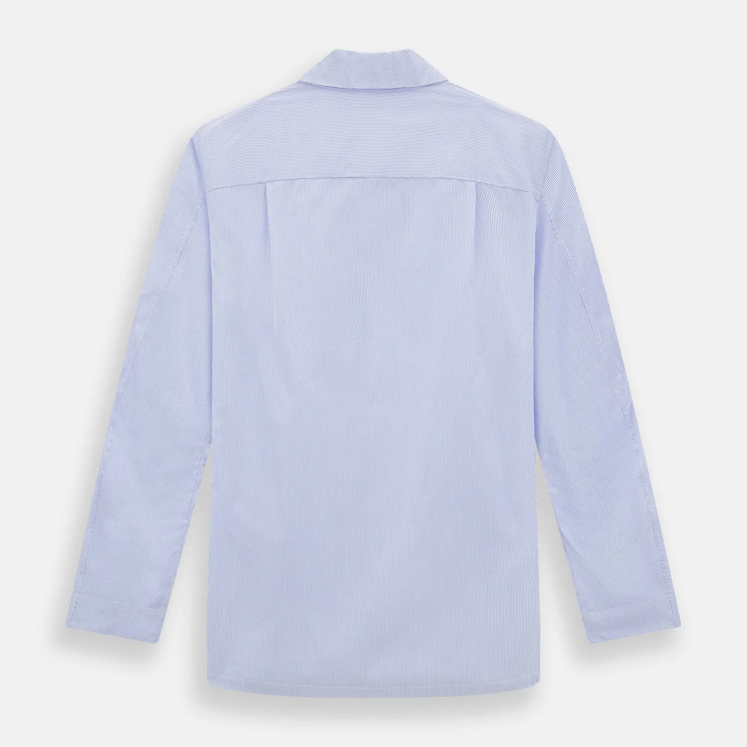 Pale Blue Hairline Stripe Pyjama Shirt