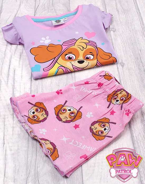 PAW Patrol Girls Pyjamas Long OR Short Bottoms Option - Purple