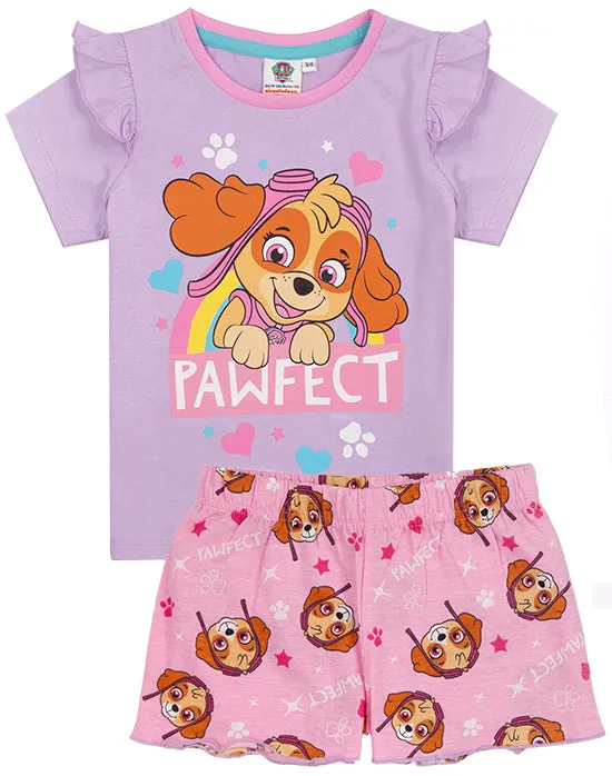 PAW Patrol Girls Pyjamas Long OR Short Bottoms Option - Purple
