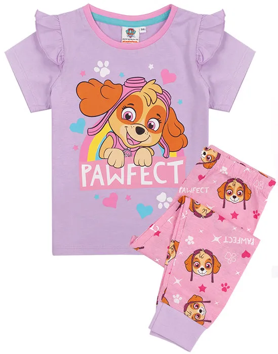 PAW Patrol Girls Pyjamas Long OR Short Bottoms Option - Purple