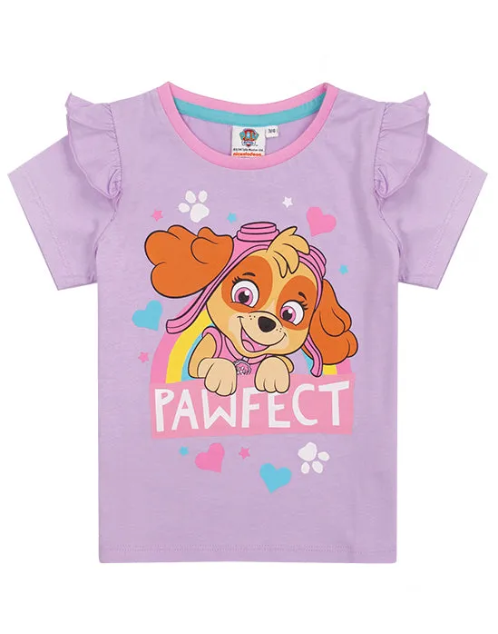PAW Patrol Girls Pyjamas Long OR Short Bottoms Option - Purple