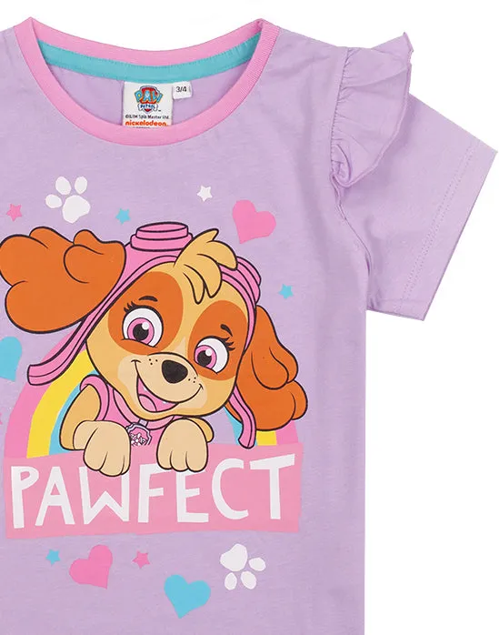 PAW Patrol Girls Pyjamas Long OR Short Bottoms Option - Purple
