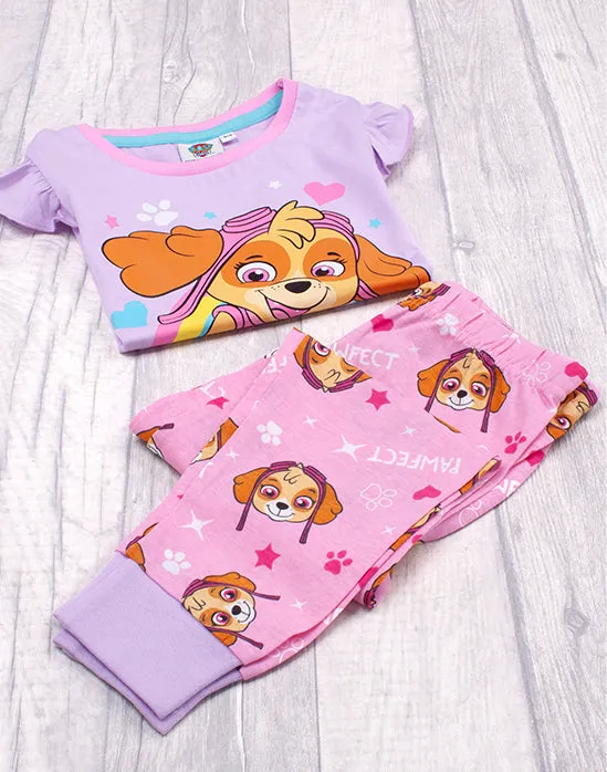 PAW Patrol Girls Pyjamas Long OR Short Bottoms Option - Purple