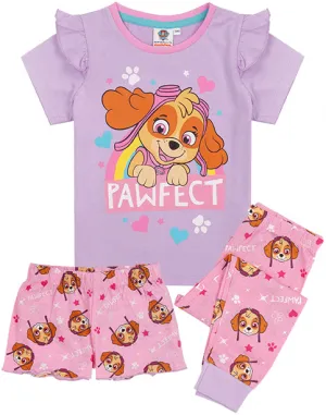 PAW Patrol Girls Pyjamas Long OR Short Bottoms Option - Purple