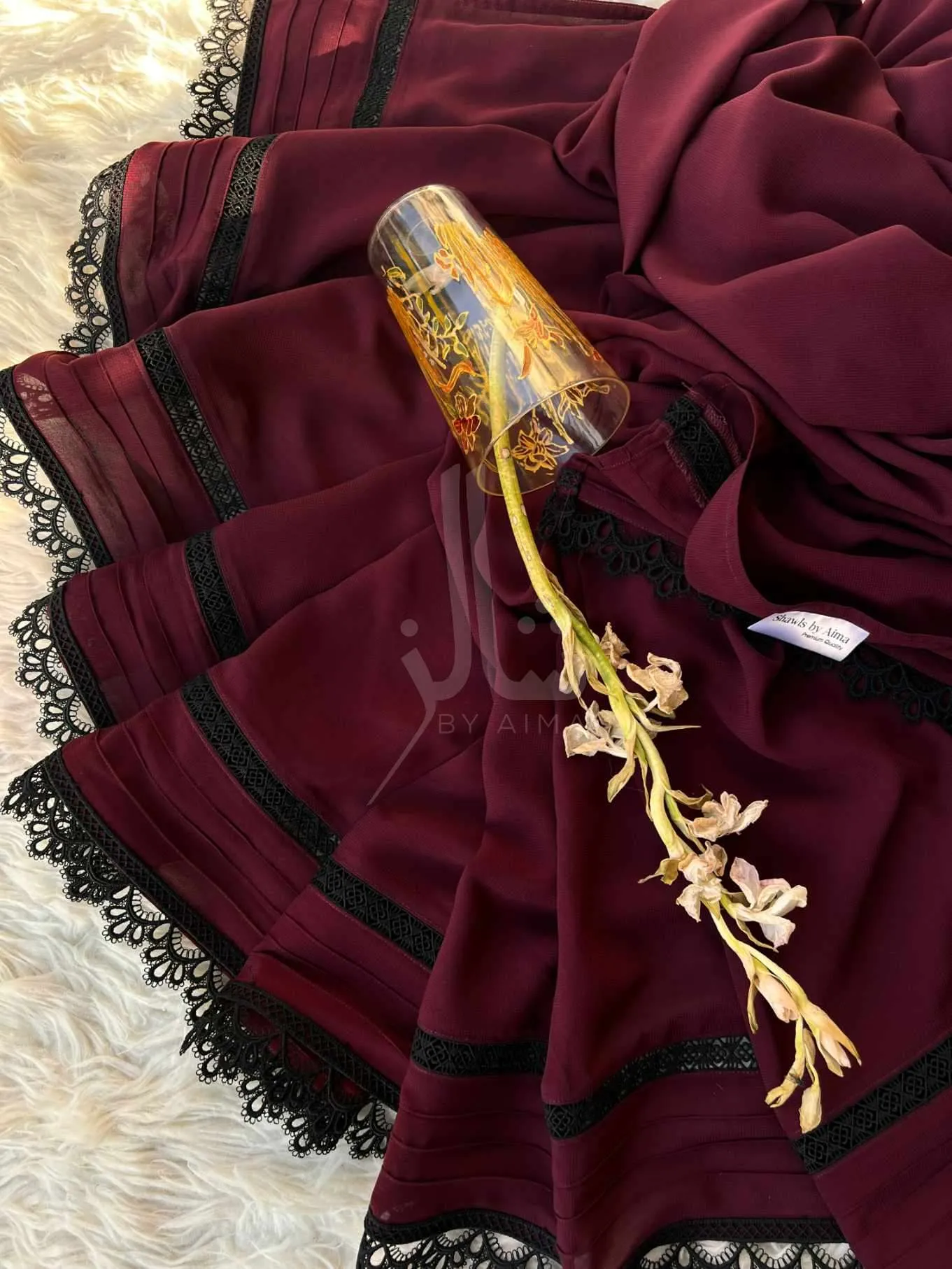 Premium Cut N Sew Lace Chiffon Chaddar