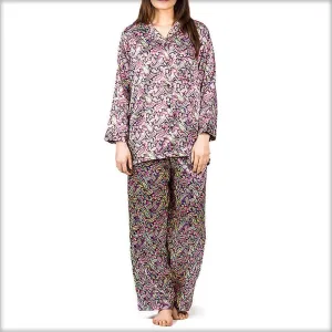 Purple Printed Pajama Set Nightwear