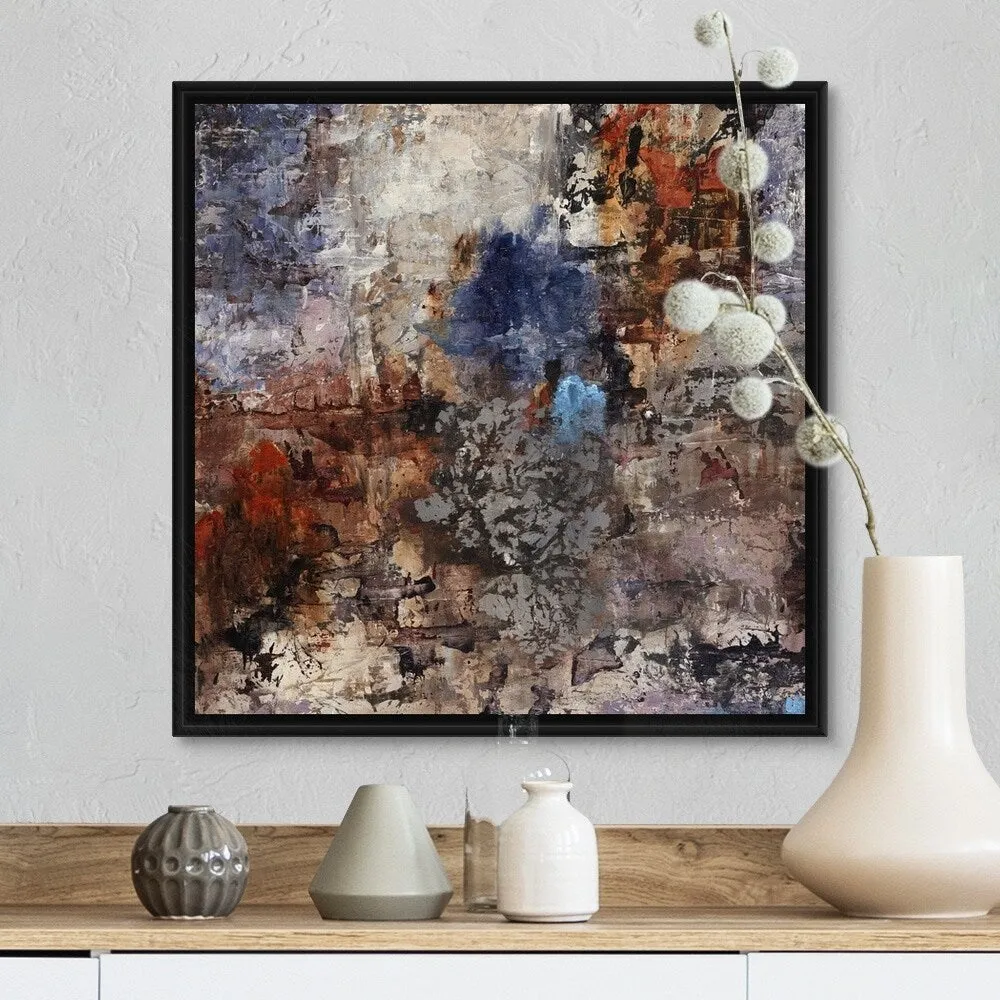 "Agate" Black Float Frame Canvas Art