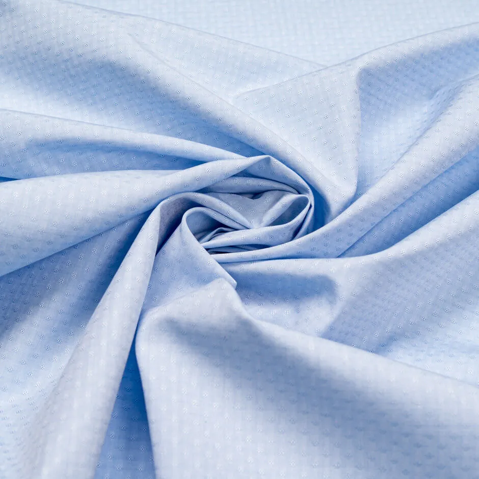Rich Sky Blue Multi Jacquard Pure Cotton
