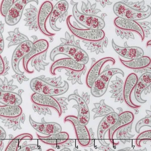 Rustic Romance - Paisley Light Gray Yardage