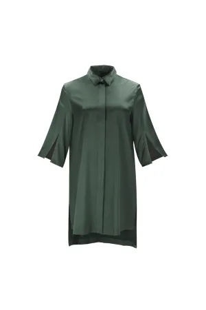 Silk Shirt 'Felicia' in Rich Green