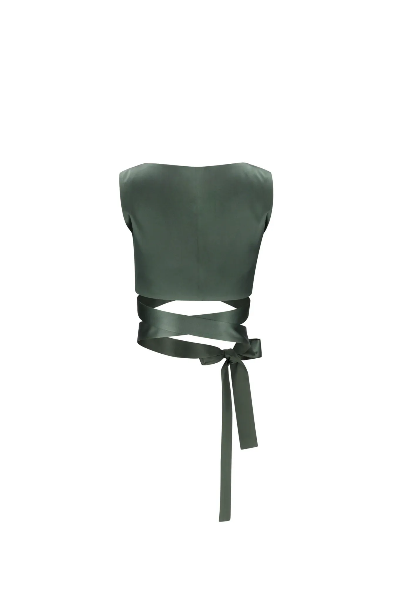Sleeveless Silk Top 'Persephone' in Rich Green